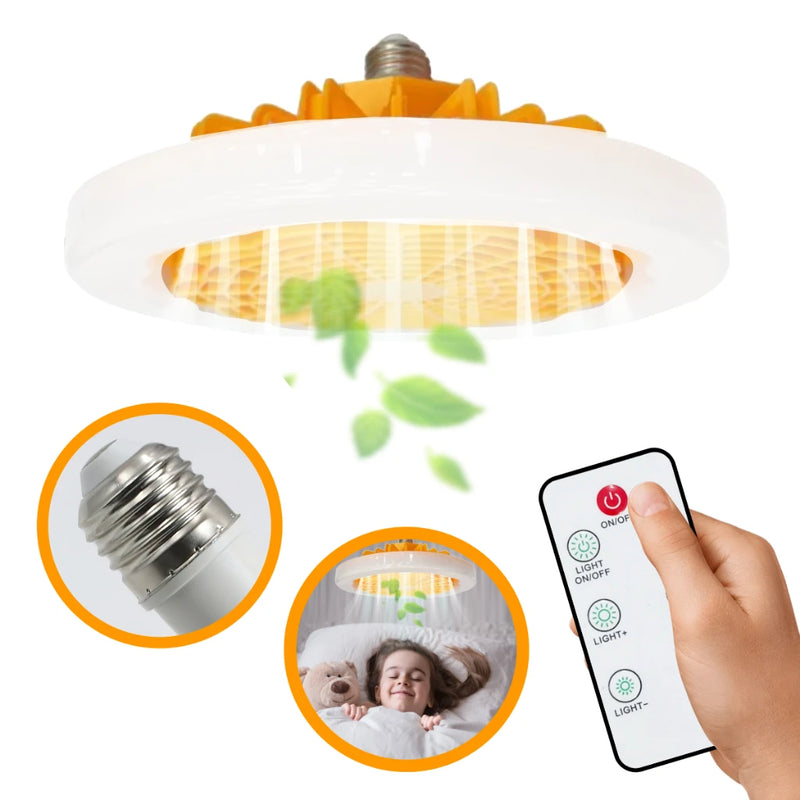 Ventilador WIND CALM com Lâmpada De Teto LED