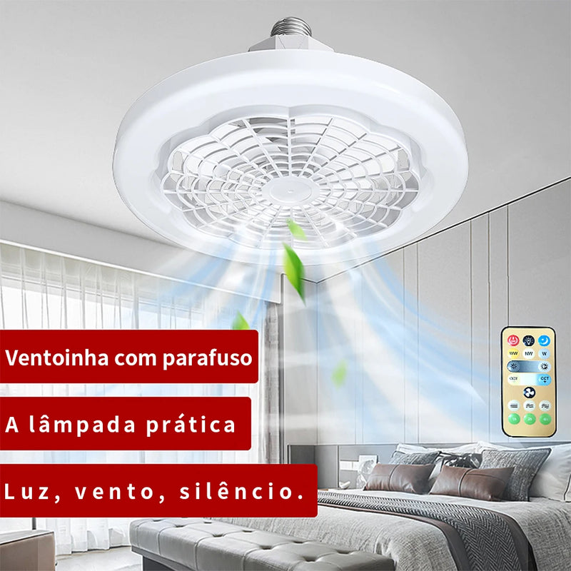 Ventilador WIND CALM com Lâmpada De Teto LED